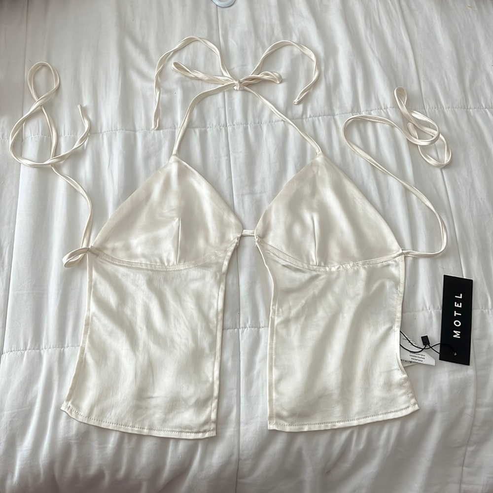 Motel Rocks Satin Open Back Top - Picture 2 of 3